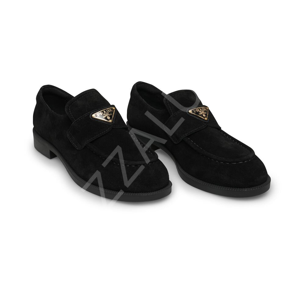 Prada 634 Siyah Süet Loafer Kadın Ayakkabı