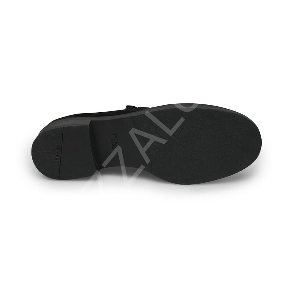 Prada 634 Siyah Süet Loafer Kadın Ayakkabı