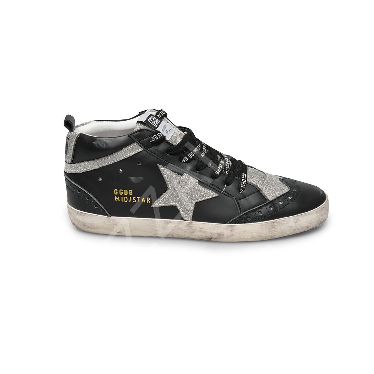 Gg 82 Siyah Deri Simli Boğazlı Kadın Ayakkabı