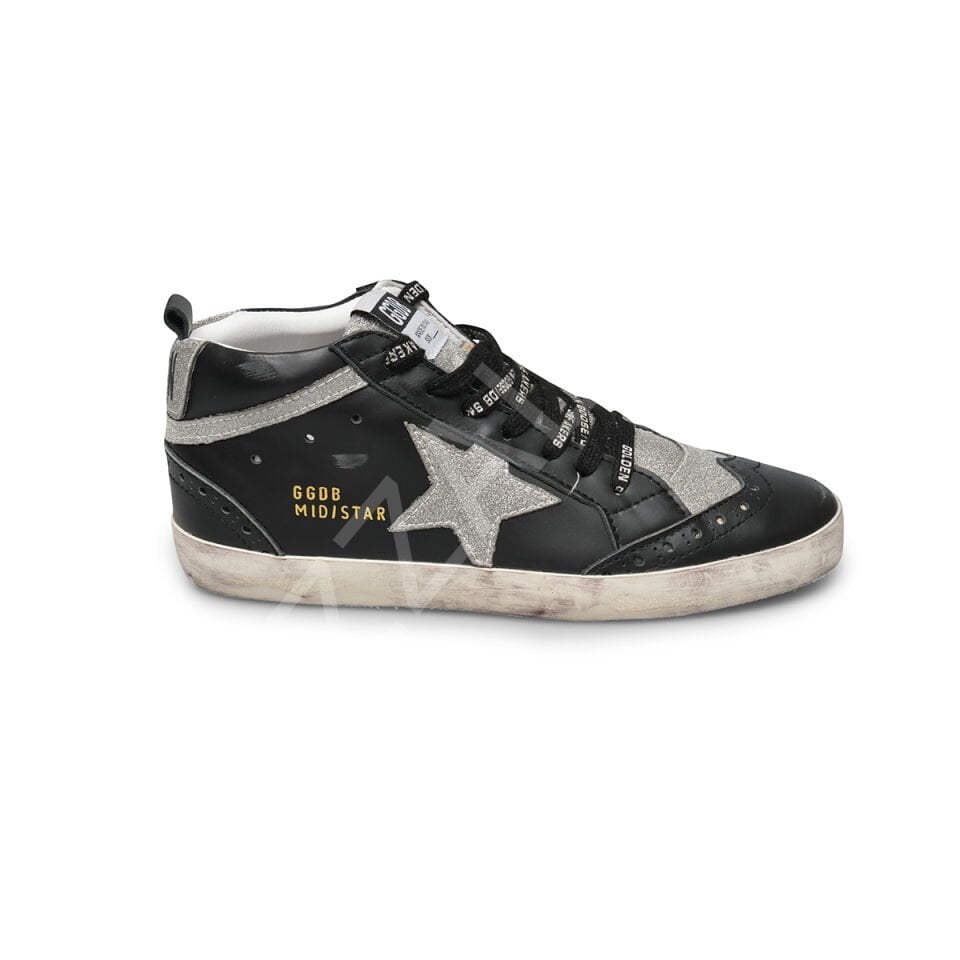 Gg 82 Siyah Deri Simli Boğazlı Kadın Ayakkabı