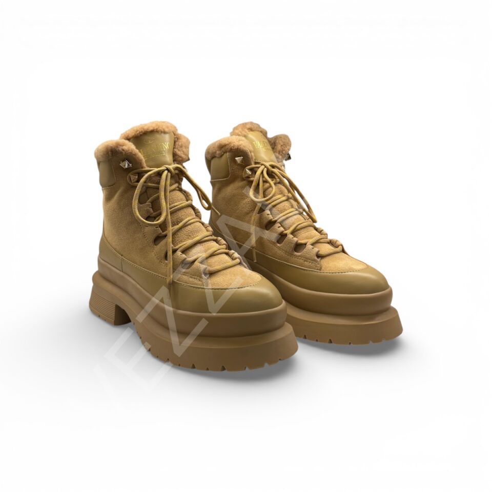 Vltn 1073 Bej Bot Kadın Ayakkabı