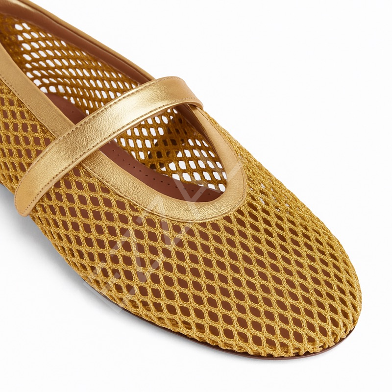 Alaia 06 Gold Babet File  Kadın Ayakkabı