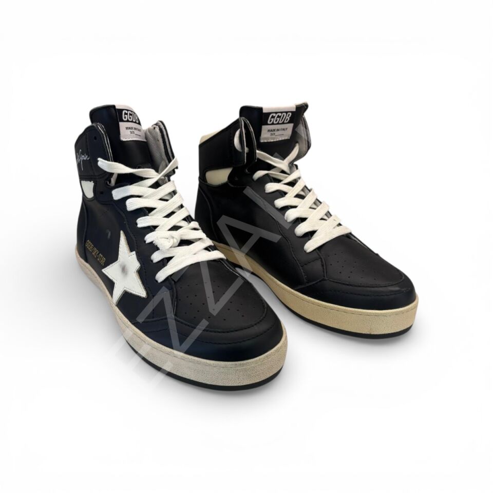 Gg 807 Siyah Boğazlı Beyaz Yıldız Erkek Ayakkabı