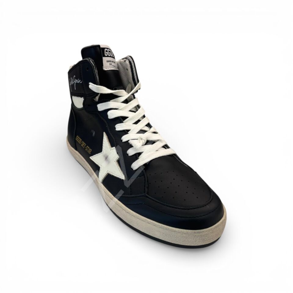 Gg 807 Siyah Boğazlı Beyaz Yıldız Erkek Ayakkabı